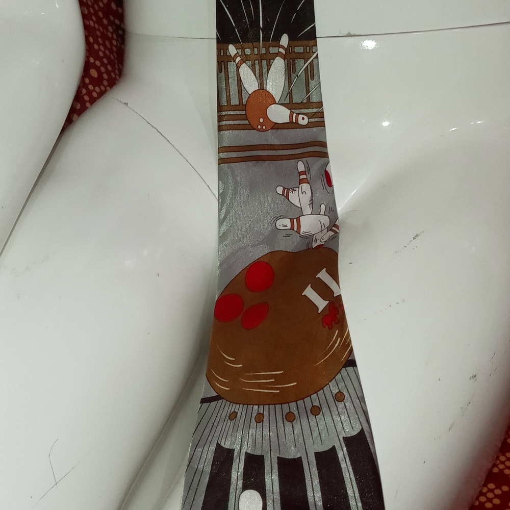 Bowling neck tie by Renaissance handmade silk hand made